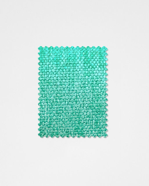Aquamarine-18 Linen Fabric Swatch-Weilai Concept
