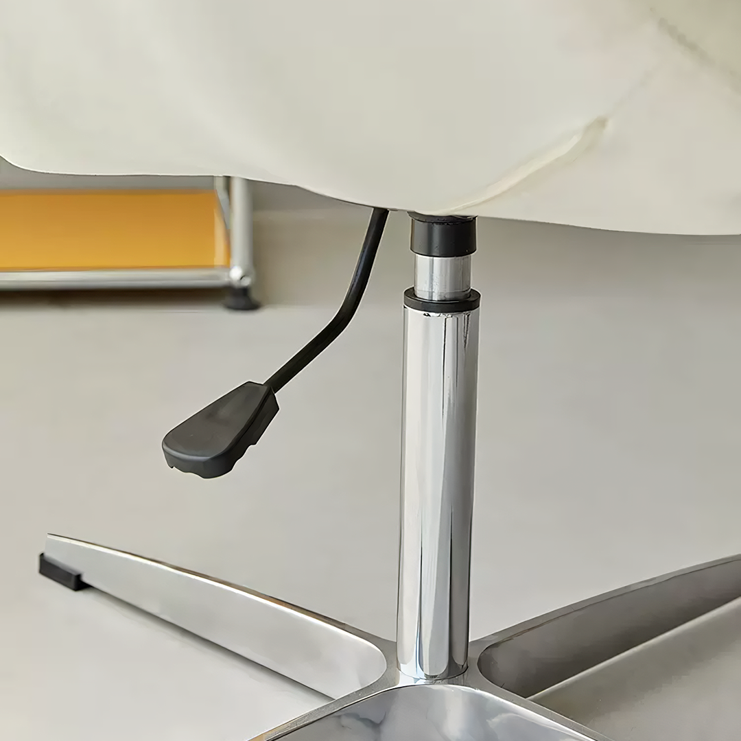 Tane Swivel, Stylish Office Chair, Cream Flannelette