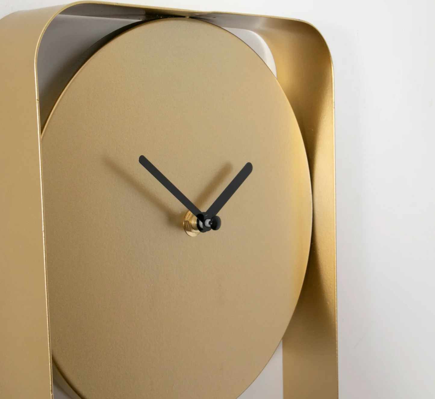 Native Modern Gold Metal Wall Clock