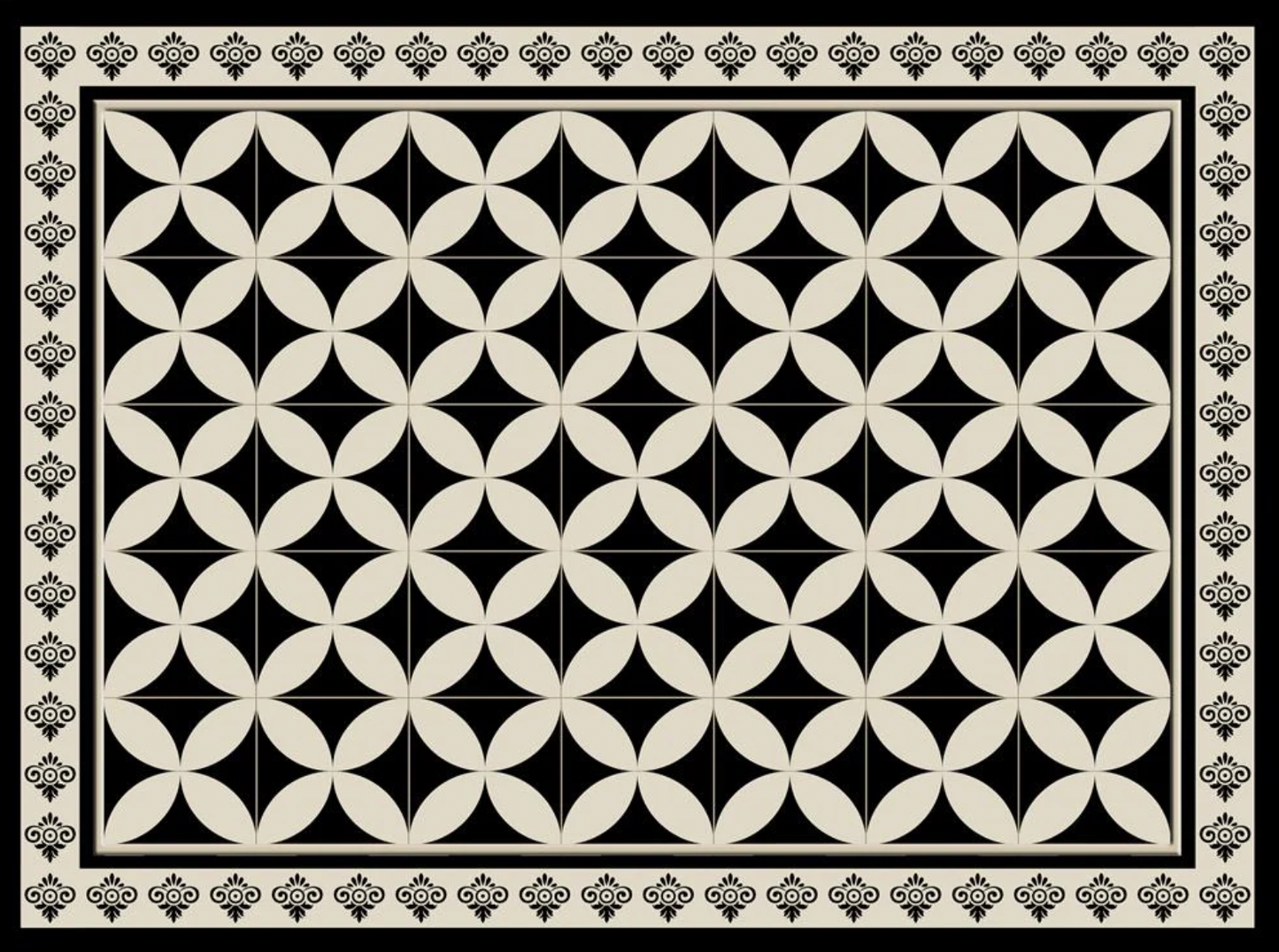 Native Hydra Black Vinyl Table Mat 33x45cm (Set of 4)