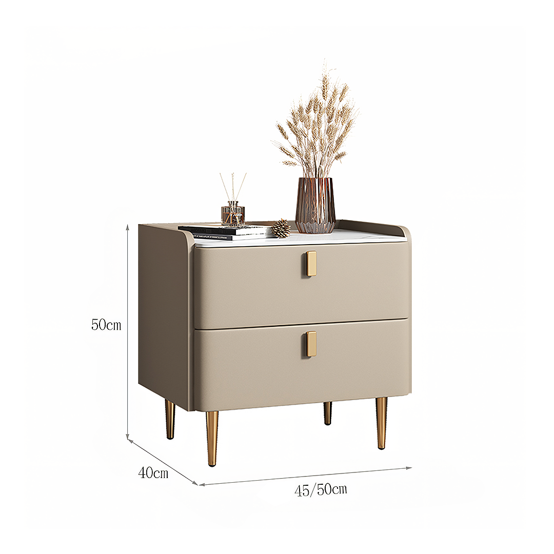 Ana Bedside Table Light Grey, 50cm For Display With Damage