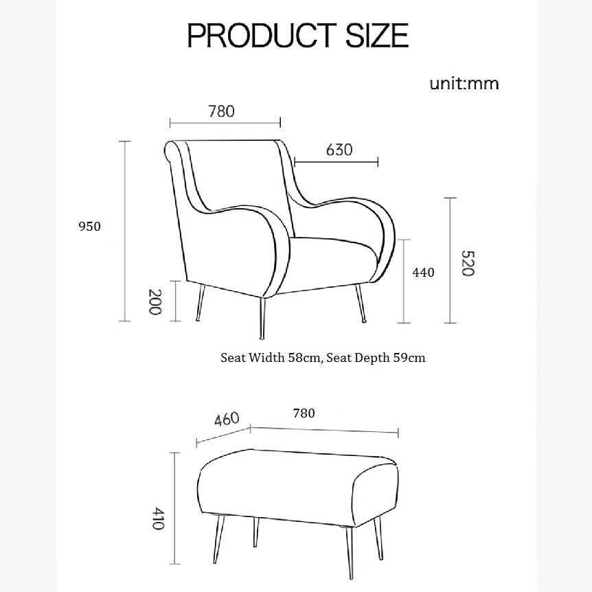 INS3 Armchair, Velvet