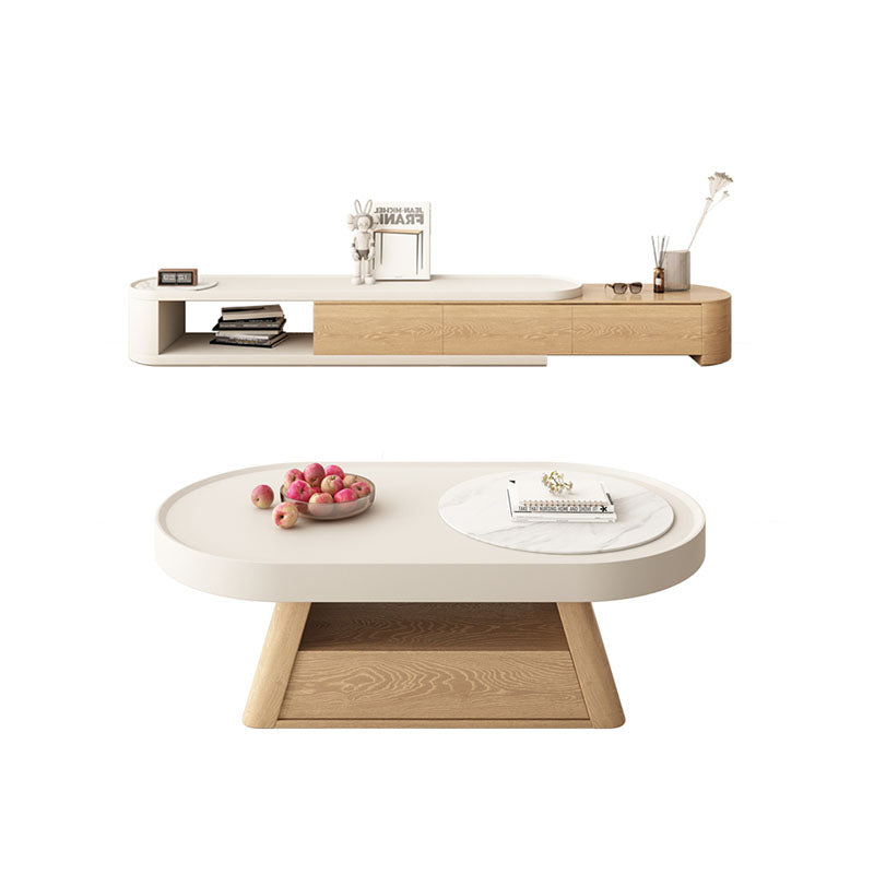 Quentina Coffee Table Set, With TV Stand-Weilai Concept