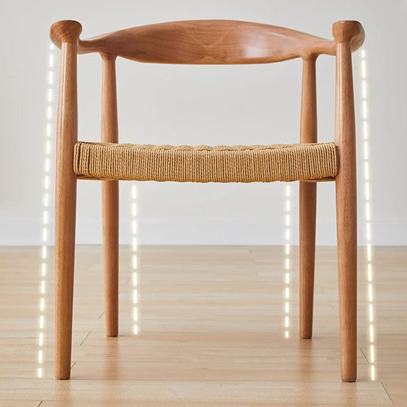 Abiram Rattan Dining Chair, Solid Wood-Weilai Concept