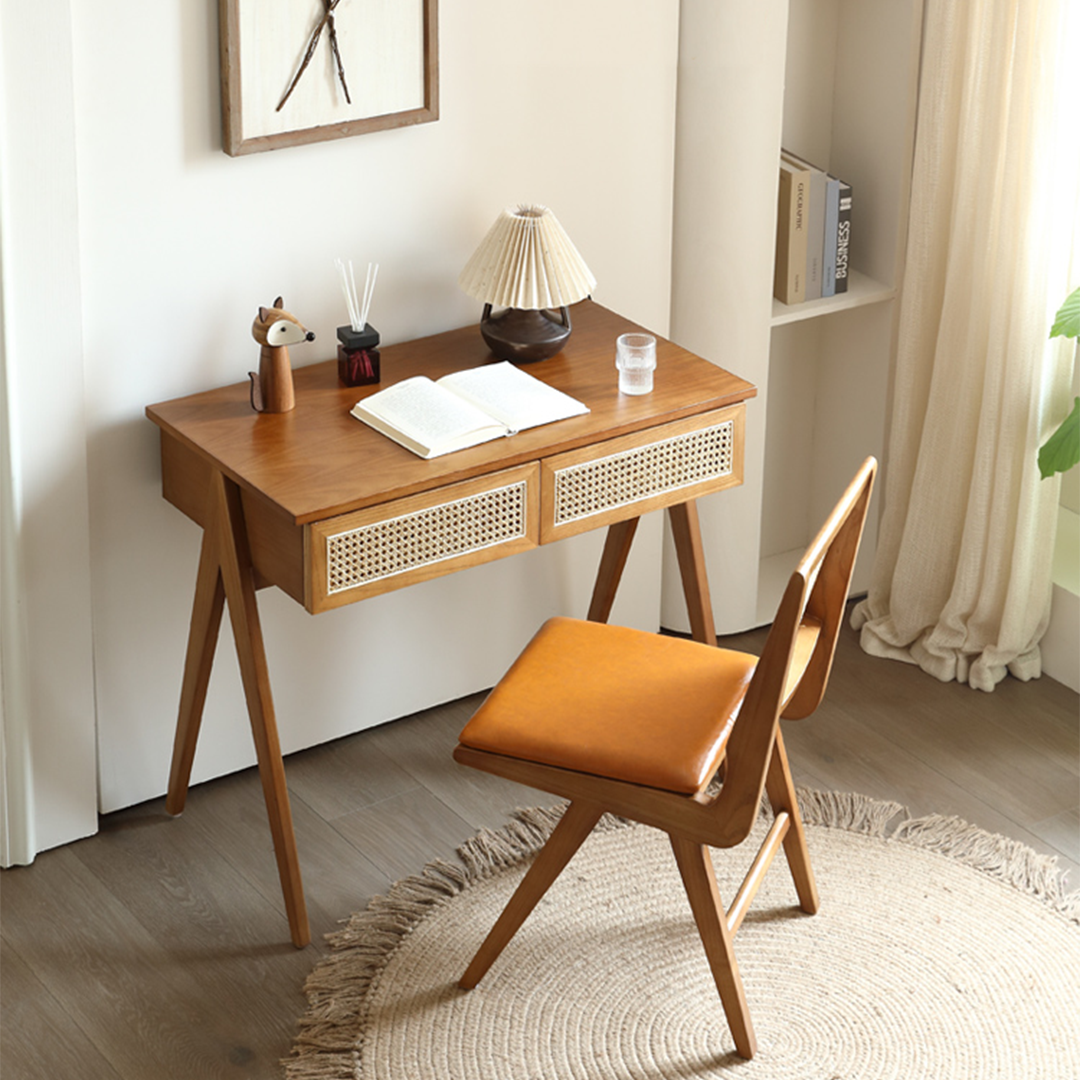 Babara Office Desk, Wood-Weilai Concept