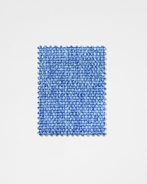 Dodger Blue-06 Linen Fabric Swatch-Weilai Concept
