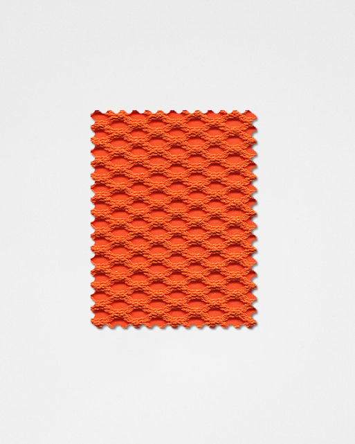 Orange Red-08 | 3D Solid Knitted Cotton Swatch-Weilai Concept