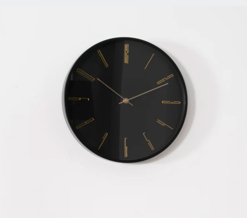 Native Black 12" Modern Analogue Clock