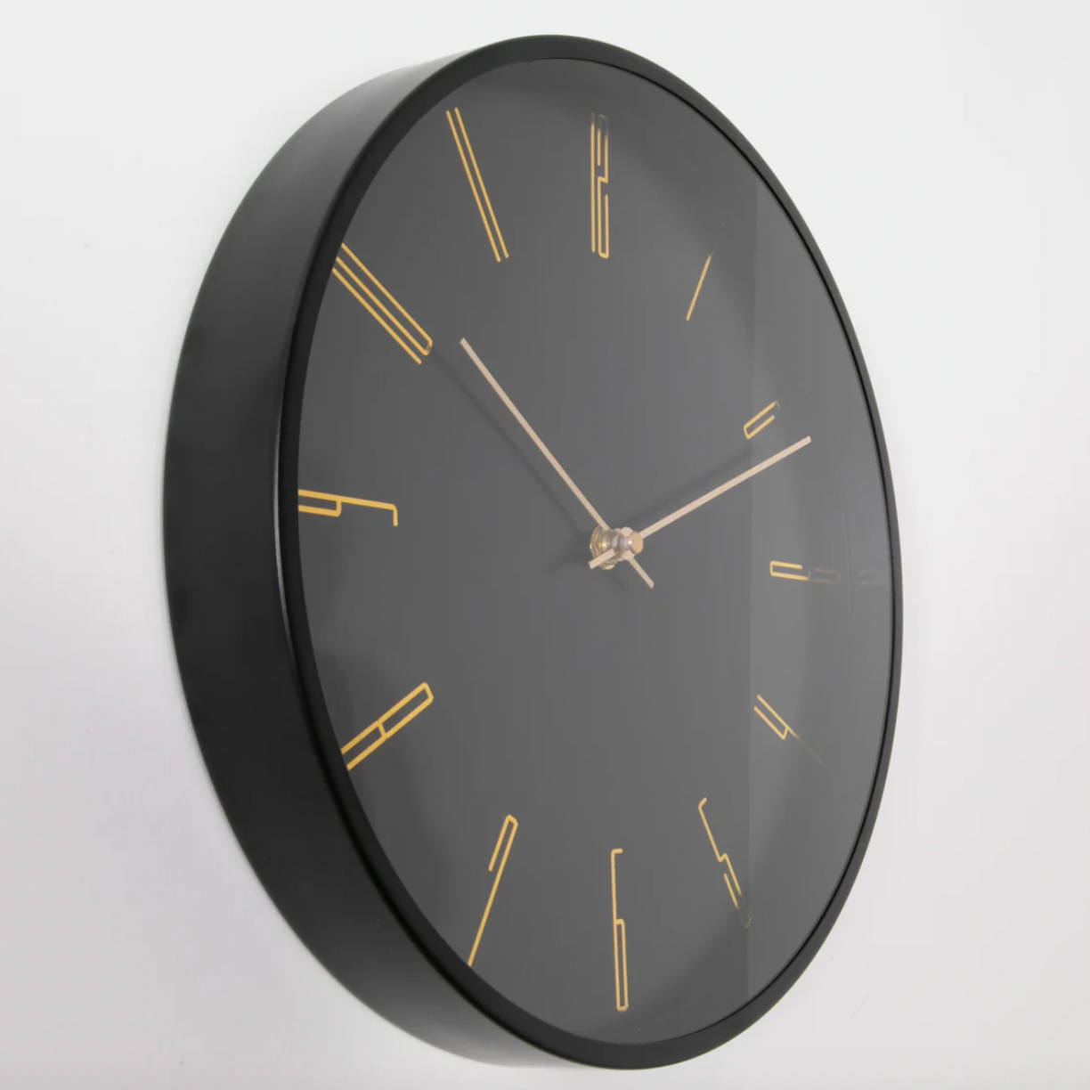 Native Black 12" Modern Analogue Clock