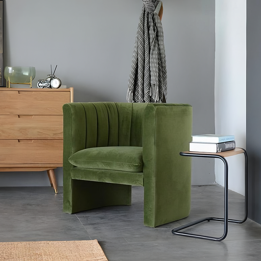 Edwick Armchair, Green Velvet