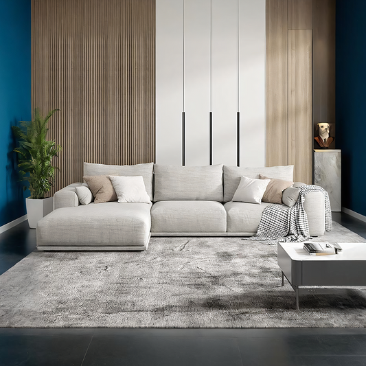 Frances Three Seater Corner, Four Seater Corner Sofa, Cotton Linen
