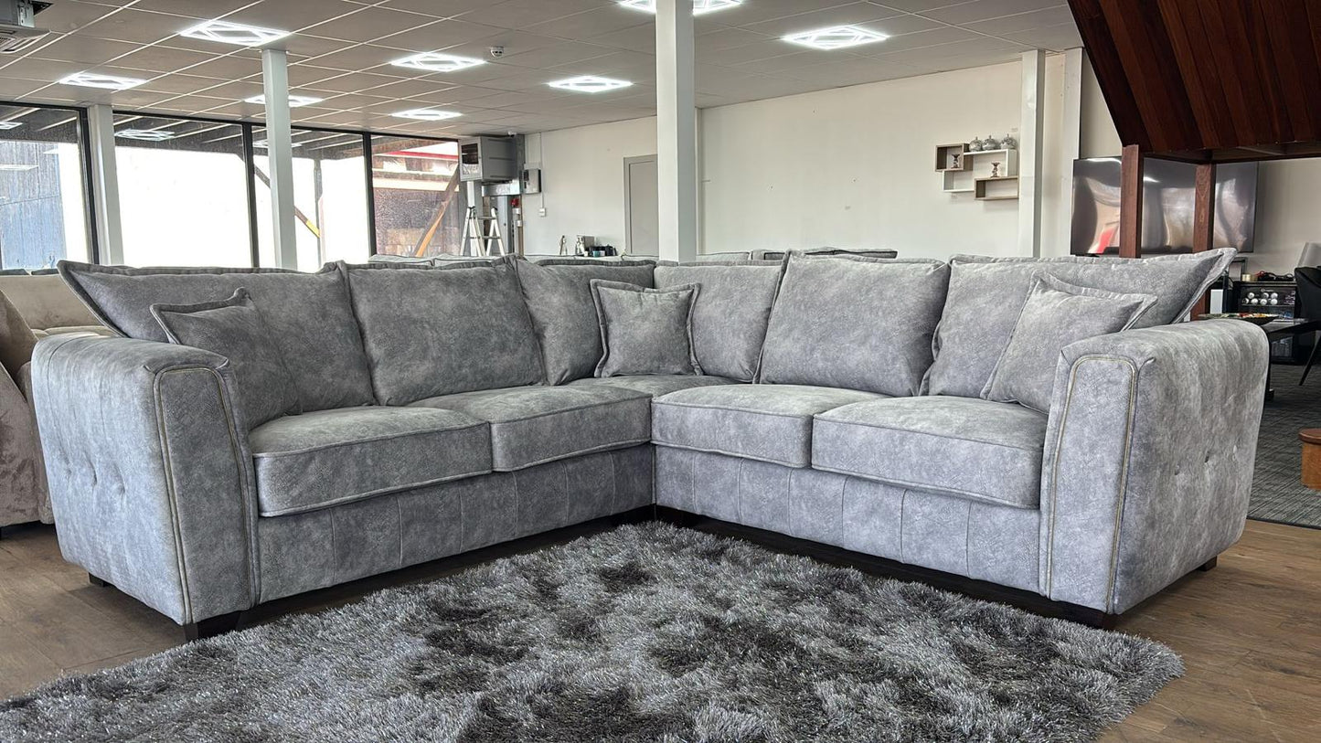 Serena Sofa Grey Large Corner