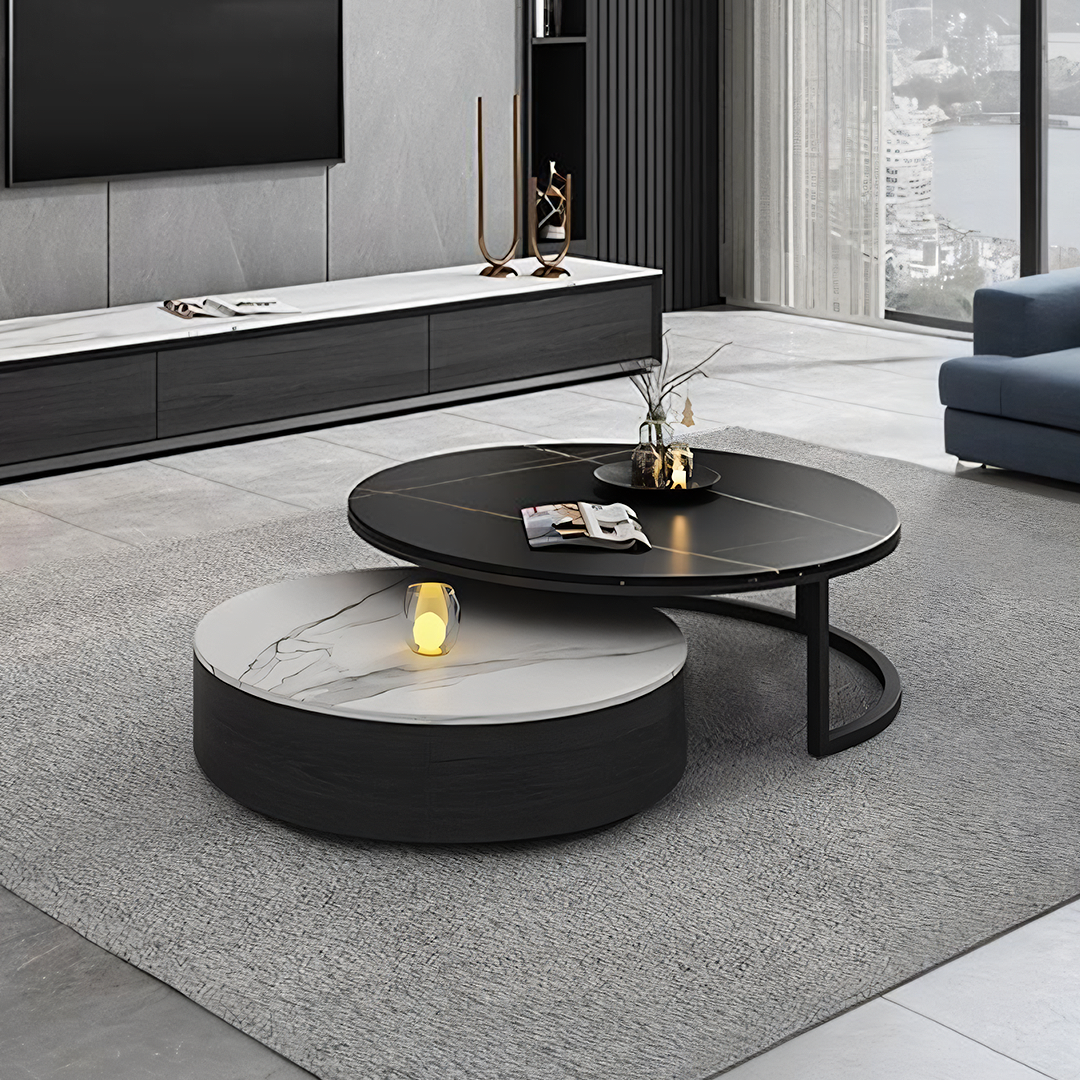Kahoo Nesting Coffee Table, TV Stand, Sintered Stone