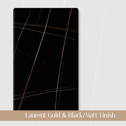 Laurent Gold & Black_Matt Finish (Sintered Stone)-Weilai Concept