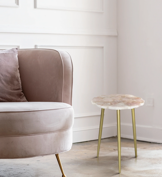 Myra Rose Quartz End Table