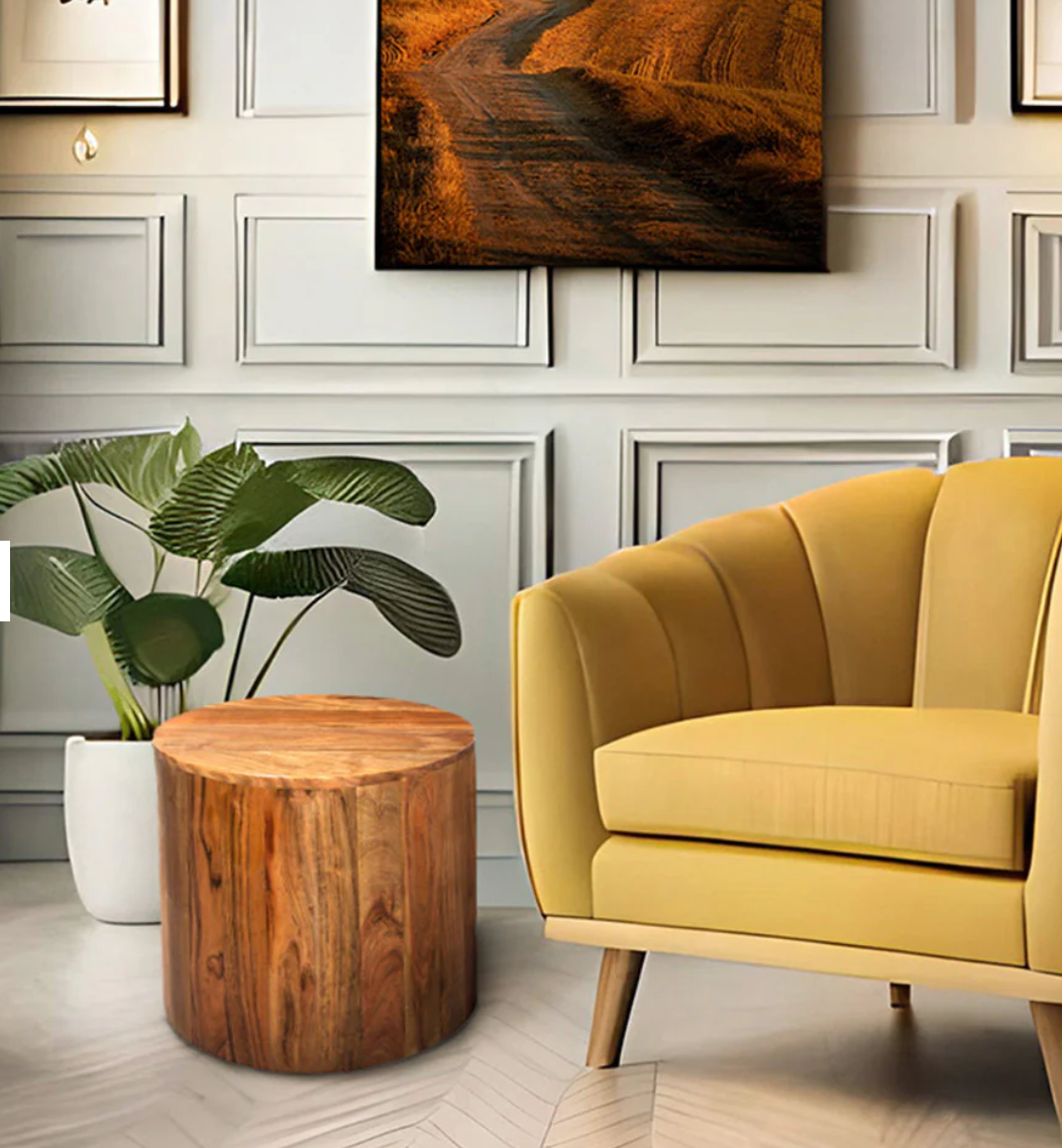 Jesper Rustic Acacia Wood End Table