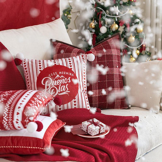 CH12 Set Of Four Cushions, Christmas Pattern | Weilai Concept